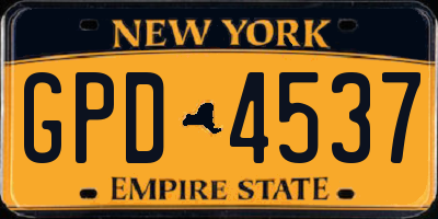 NY license plate GPD4537