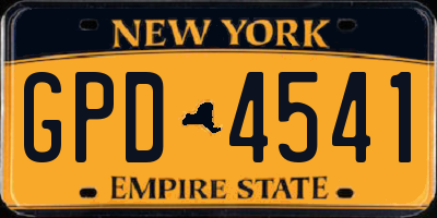 NY license plate GPD4541
