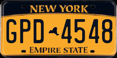 NY license plate GPD4548