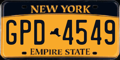 NY license plate GPD4549