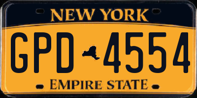 NY license plate GPD4554