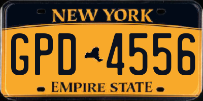 NY license plate GPD4556