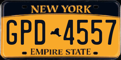 NY license plate GPD4557