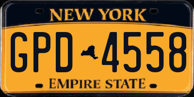 NY license plate GPD4558