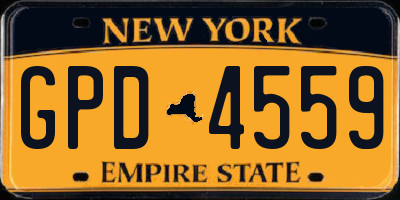 NY license plate GPD4559