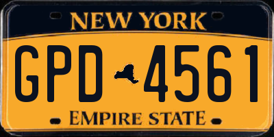 NY license plate GPD4561