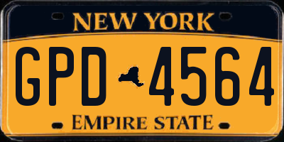 NY license plate GPD4564