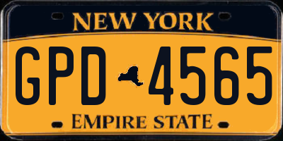 NY license plate GPD4565
