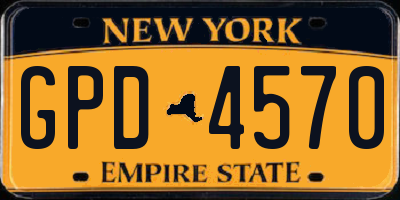 NY license plate GPD4570