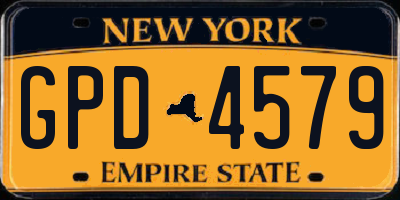 NY license plate GPD4579