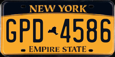 NY license plate GPD4586