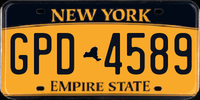 NY license plate GPD4589
