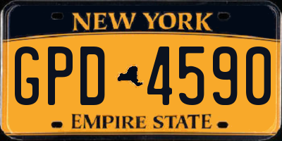 NY license plate GPD4590
