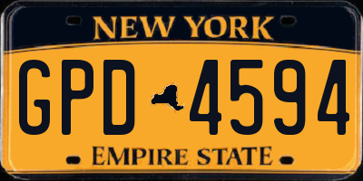 NY license plate GPD4594
