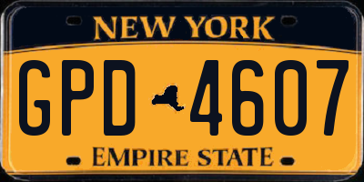 NY license plate GPD4607
