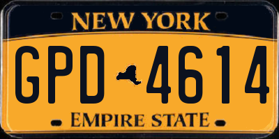 NY license plate GPD4614