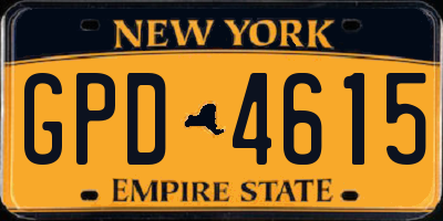 NY license plate GPD4615
