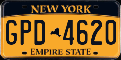 NY license plate GPD4620