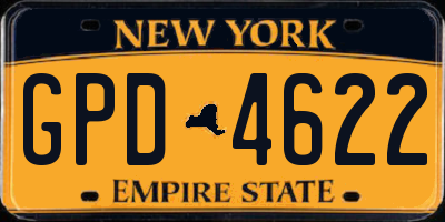 NY license plate GPD4622