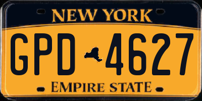 NY license plate GPD4627