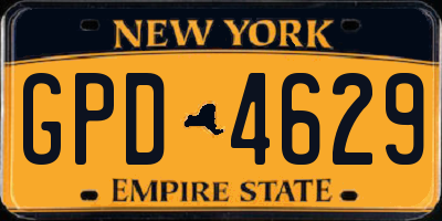 NY license plate GPD4629
