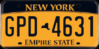 NY license plate GPD4631