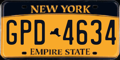 NY license plate GPD4634
