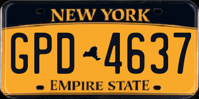 NY license plate GPD4637