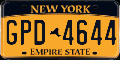 NY license plate GPD4644