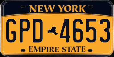 NY license plate GPD4653