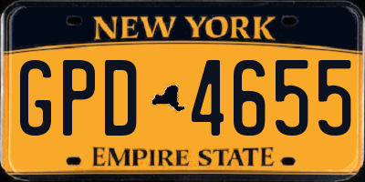 NY license plate GPD4655
