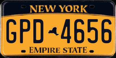 NY license plate GPD4656