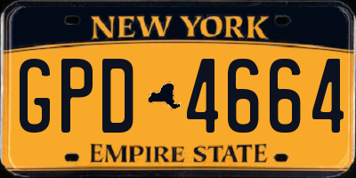 NY license plate GPD4664