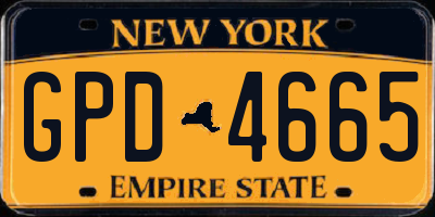 NY license plate GPD4665