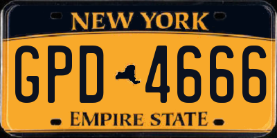 NY license plate GPD4666