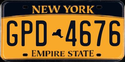 NY license plate GPD4676
