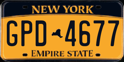 NY license plate GPD4677