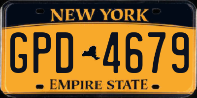 NY license plate GPD4679