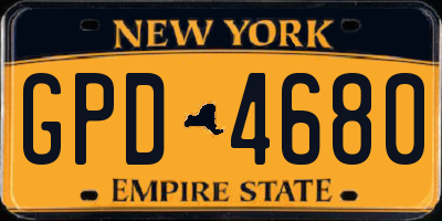 NY license plate GPD4680