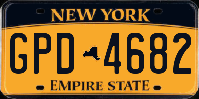 NY license plate GPD4682