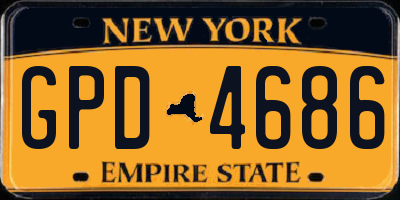 NY license plate GPD4686