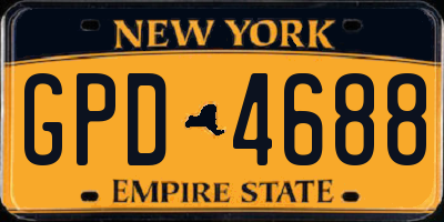 NY license plate GPD4688