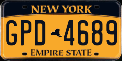 NY license plate GPD4689