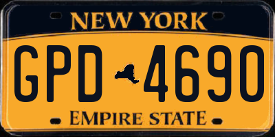 NY license plate GPD4690