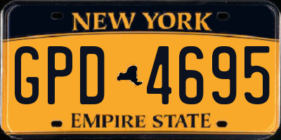NY license plate GPD4695