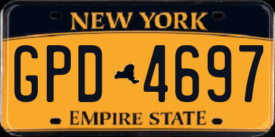 NY license plate GPD4697
