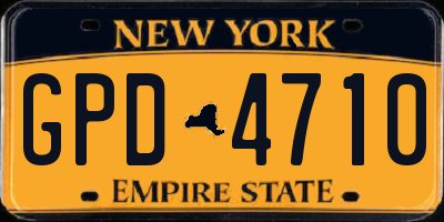 NY license plate GPD4710