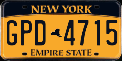 NY license plate GPD4715