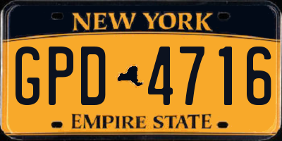 NY license plate GPD4716