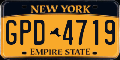NY license plate GPD4719